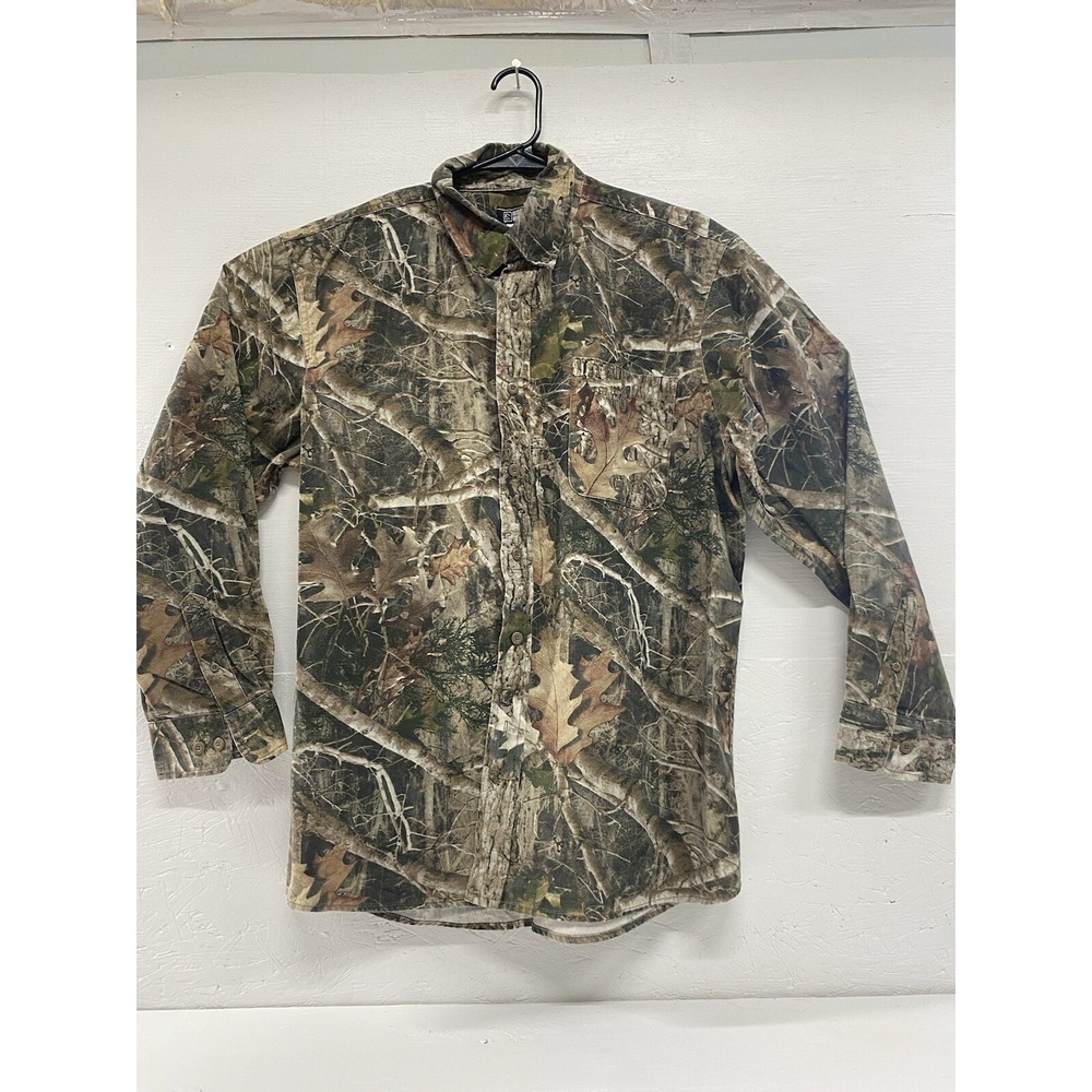 Ridge Hunter Shirt Mens XL Real Tree Camo Tree Long Sleeve Button Up Top Country